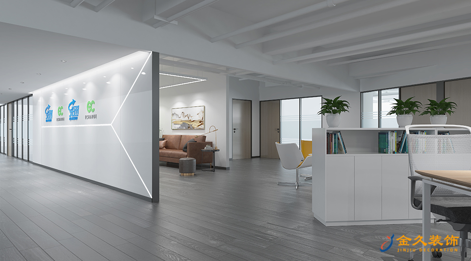 1200㎡現(xiàn)代簡約辦公室裝修設(shè)計案例