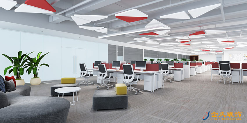 辦公區(qū)域裝修設計效果圖